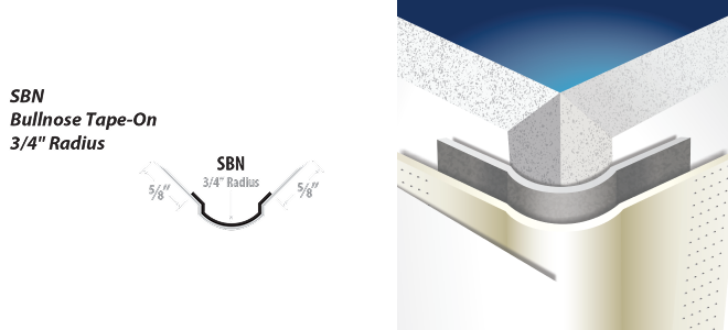 SBN Bullnose Tape-On 3/4" Radius