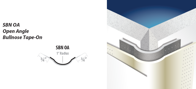SBN OA Open Angle Bullnose Tape-On