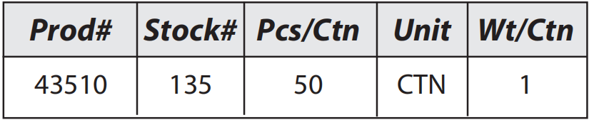 Hamilton 3-Way Off-Angle #135 Specifications
